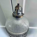 Taklampa glas med fransar