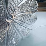 Lampfot glas mässing