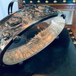 Korg nysilver med glasinsats