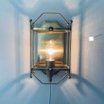 Vägglampa metall - ny sladd