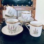 Set med 5 st koppar m fat - Hackefors Ljung