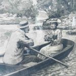 Originaletsning på koppar af E Åberg "Sommar"