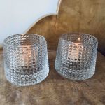 Paret ljushållare värmeljus