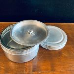 Metallburk m glasinsats