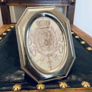 Antik metallram 8-kantig