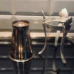 Nysilverpokal med ställ