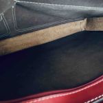 Läderväska retro röd