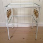 Sidobord metall/glas