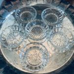 Set med 6 små glasfat