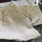 Linneservetter - set med 6 st - 34*34 cm