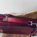 Läderväska retro röd