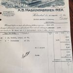 Kvitto fr 1925 - Maskinfabriken REX