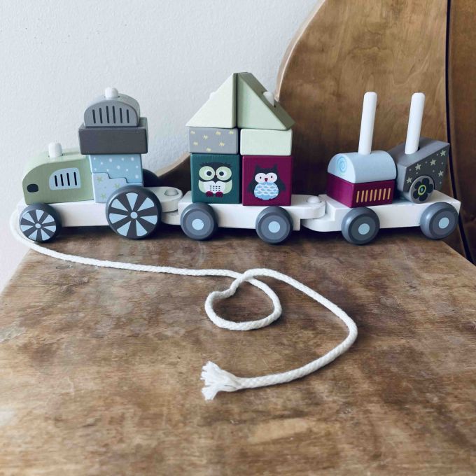 Tåg i trä - byggbart