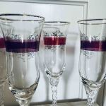 Set med 5 champagneglas