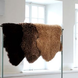 Lammskinnsfäll Långhårig Lockig Maori