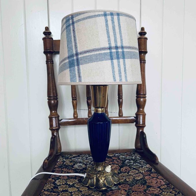 Bordslampa metall och keramik - ny sladd