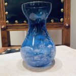 Blå vas frostat motiv