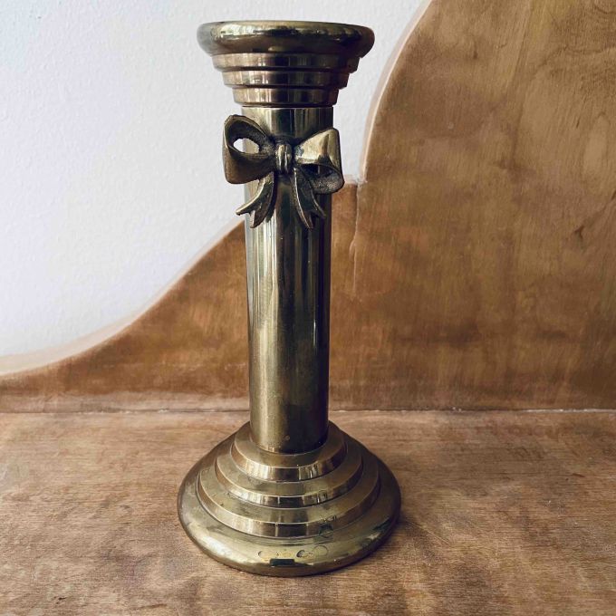 Ljusstake mässing rosett