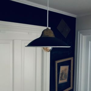 Taklampa metall tygsladd