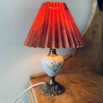 Bordslampa keramik mässing