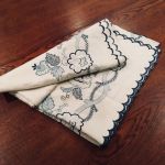 Duk broderad 185*170 cm