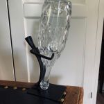 Set med 3 flaskhållare eller bokstöd - gjutjärn