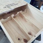 Champagnelåda i trä för tre flaskor