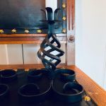 Paret smidesljusstakar svenskt hantverk