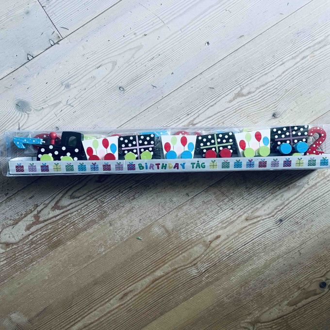 Födelsedagståg siffror 0-9 tågvagnar