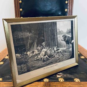 Ram dekorativ – motiv "Ett skräckinjagande besök"