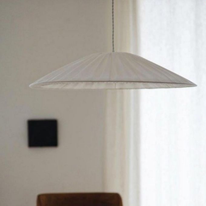 Amanda - Lampskärm för tak - Linnetyg - 2 storlekar