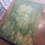 Stor bricka - torkade blommor under glas