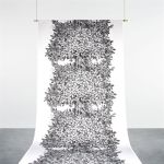 Tyg - Hassel - Viola Gråsten - 100% Linne HANDTRYCK