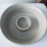 Handdrejad keramikskål God Jul