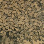 Tyg - Hassel - Viola Gråsten - 100% Linne HANDTRYCK