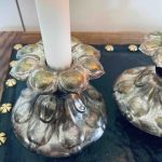 Paret ljusstakar gulmetall