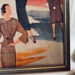 Metallram dekorativ - med äldre tidningsurklipp "Modeller"