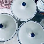 Set med porslinsburkar - Maja - Gefle - 13 delar