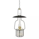 Fotogenlampa med ställning för upphängning