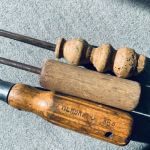 Set med tre äldre verktyg