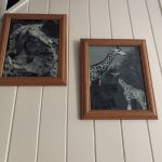 Paret träramar med äldre djurmotiv