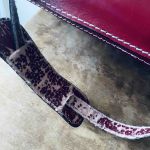 Läderväska retro röd