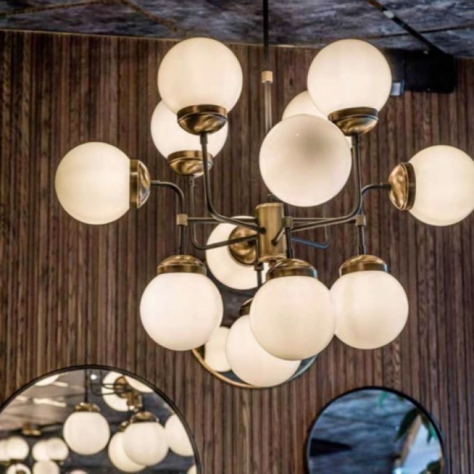 HYDRO taklampa - 2 storlekar - Klarglas eller Opalglas