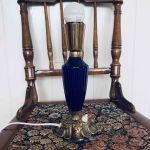 Bordslampa metall och keramik - ny sladd