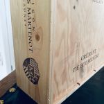 Champagnelåda i trä för tre flaskor