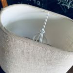 Lampskärm oval linne