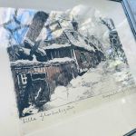 Paret originaletsningar - Hammarby Kvarn och Lilla Glasbruksgatan - av E Hällgren