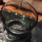 Handblåst glasskål gulgrönt glas