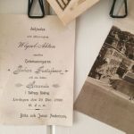 Vykort - bla vigselaktsinbjudan 1899 - set med 4 st