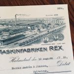Kvitto fr 1925 - Maskinfabriken REX